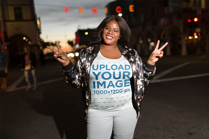 Plus Size Girl T Shirt Mockup