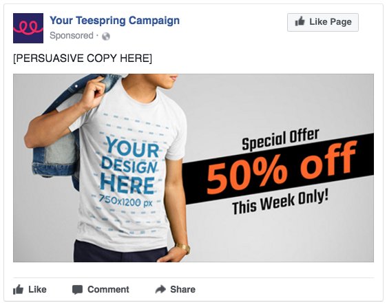 teespring facebook ad template