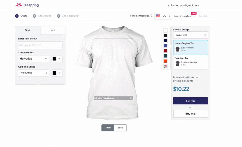 teespring merch maker