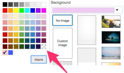 How to chose transparent background color