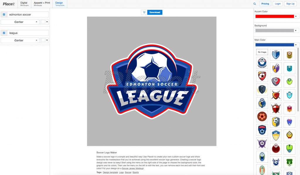 soccer team logo design