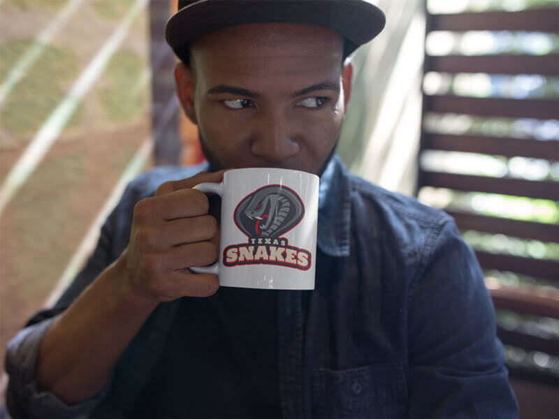 Mug Mockup Featuring A Football Logo