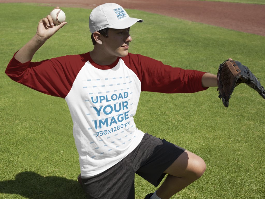 boy in baseball uniform