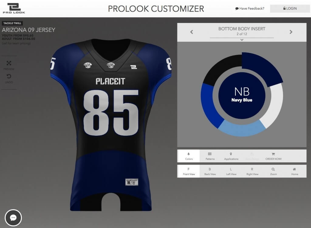 Football Uniform Builder