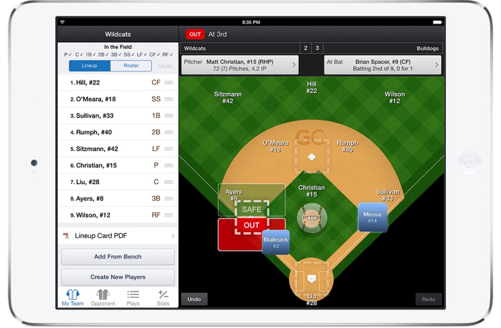 baseball bookkeeping app