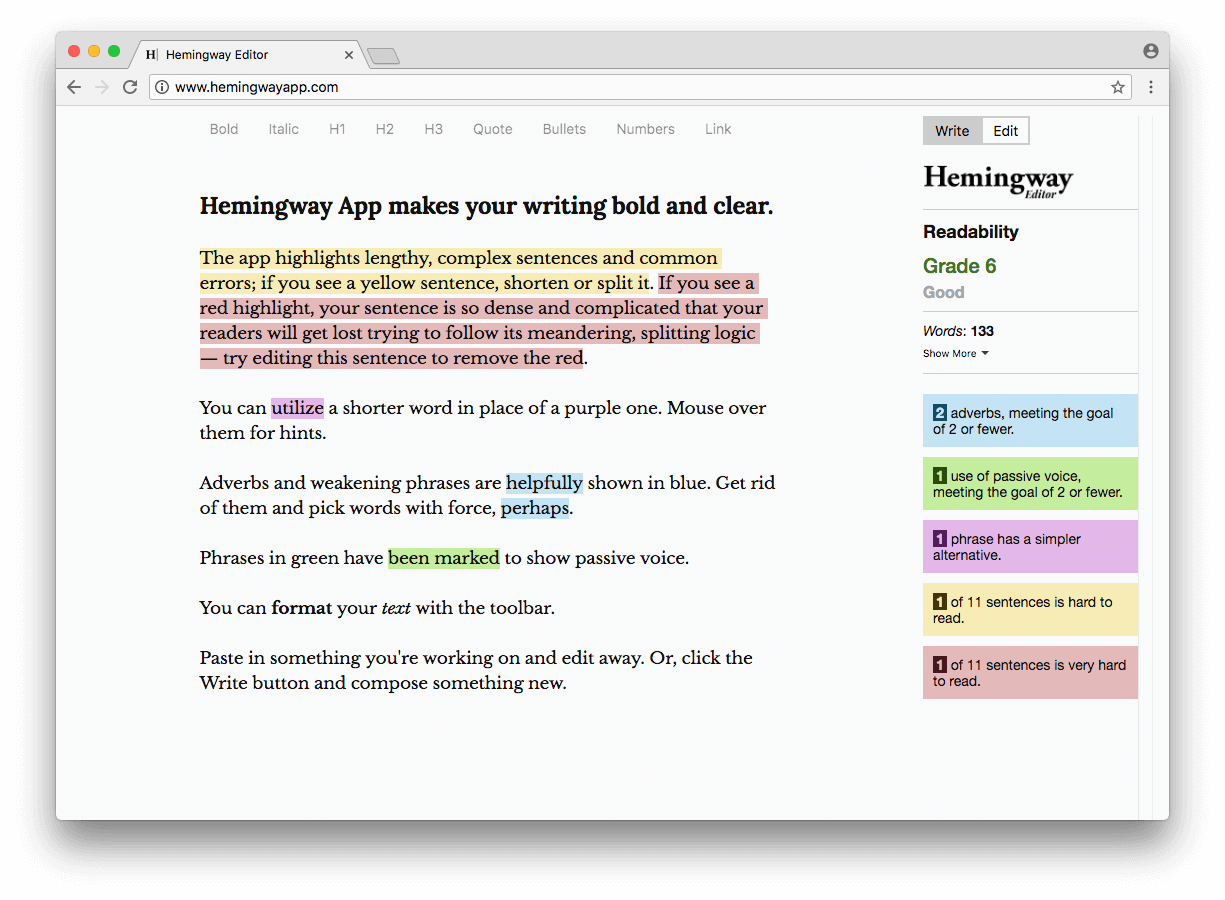 hemingway screenshot v3