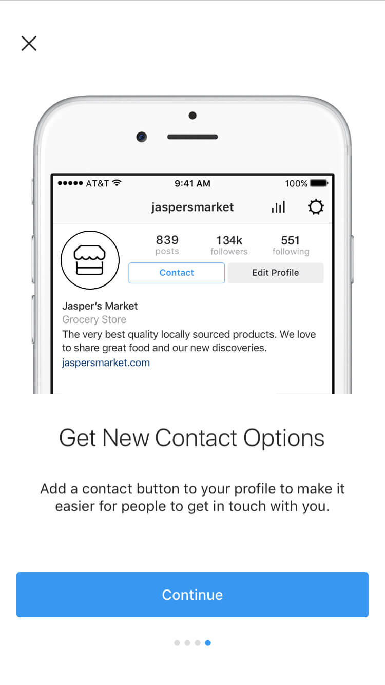 Get new contact options.