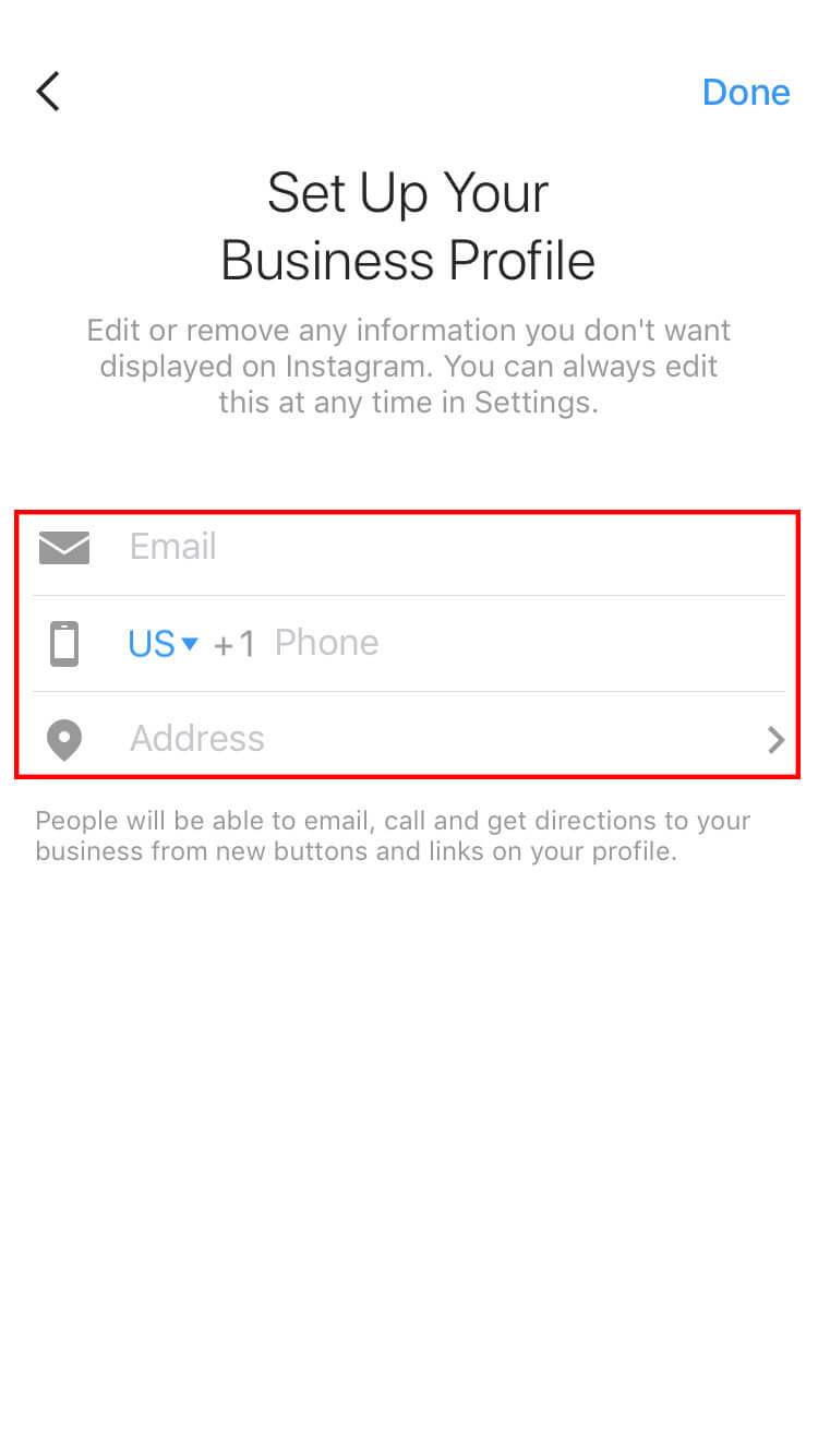 Update your contact information so that your customers can reach you.