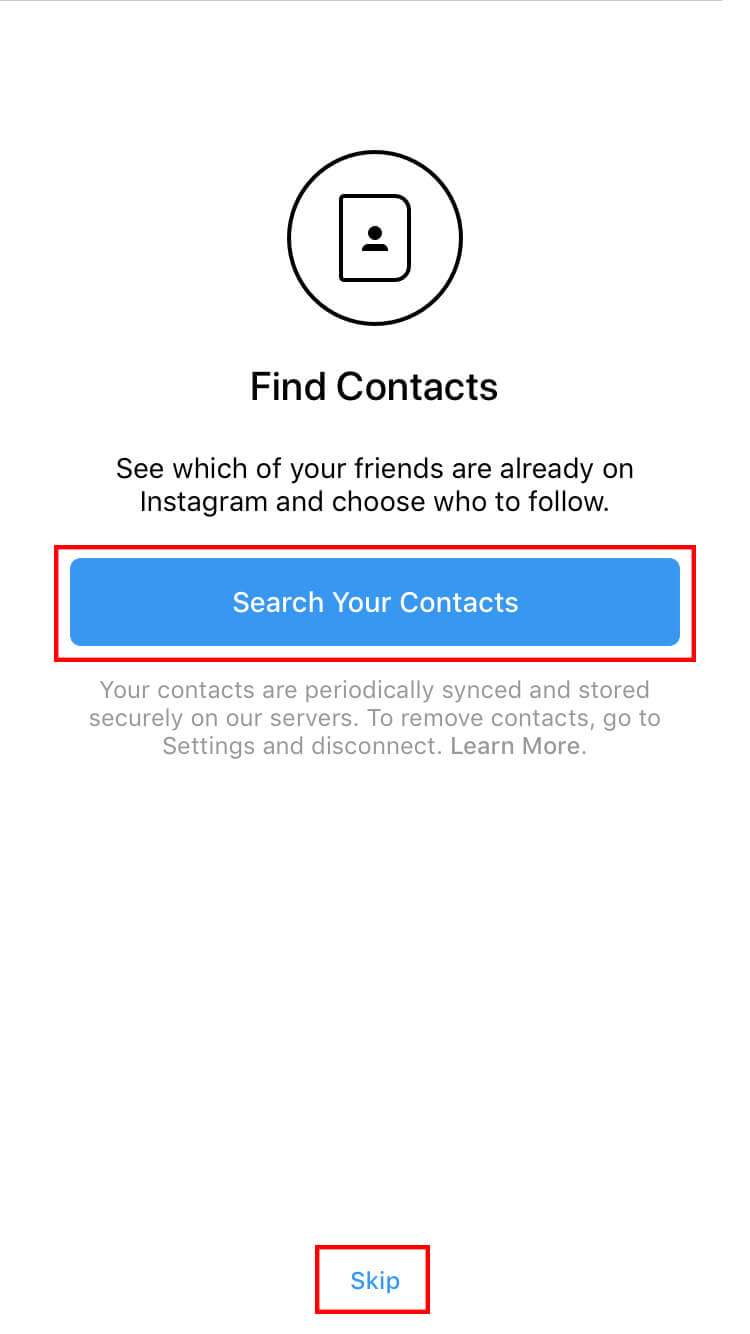 Follow contacts from your phone book.
