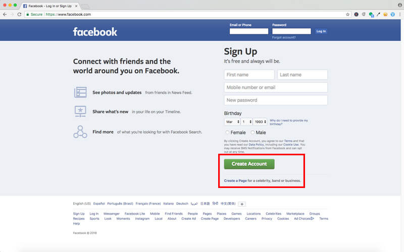Set Up Your Facebook Account1
