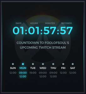 streamlabs stream schedule countdown time zone broken