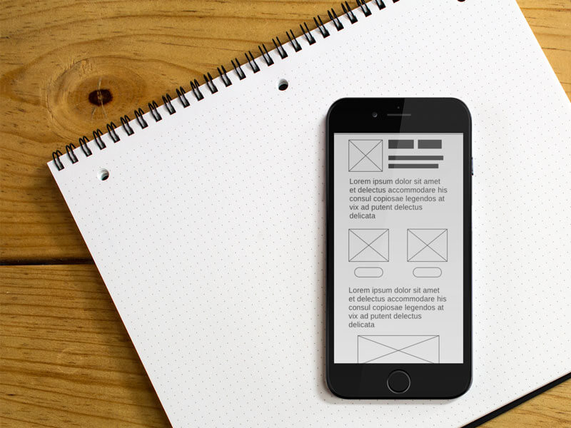 Iphone 6 Mockup And Wireframe Notebook