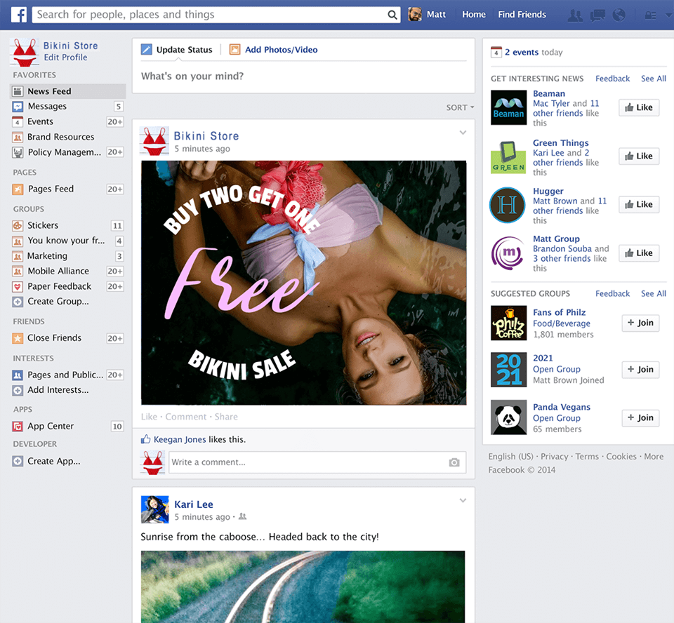 Facebook Mockup