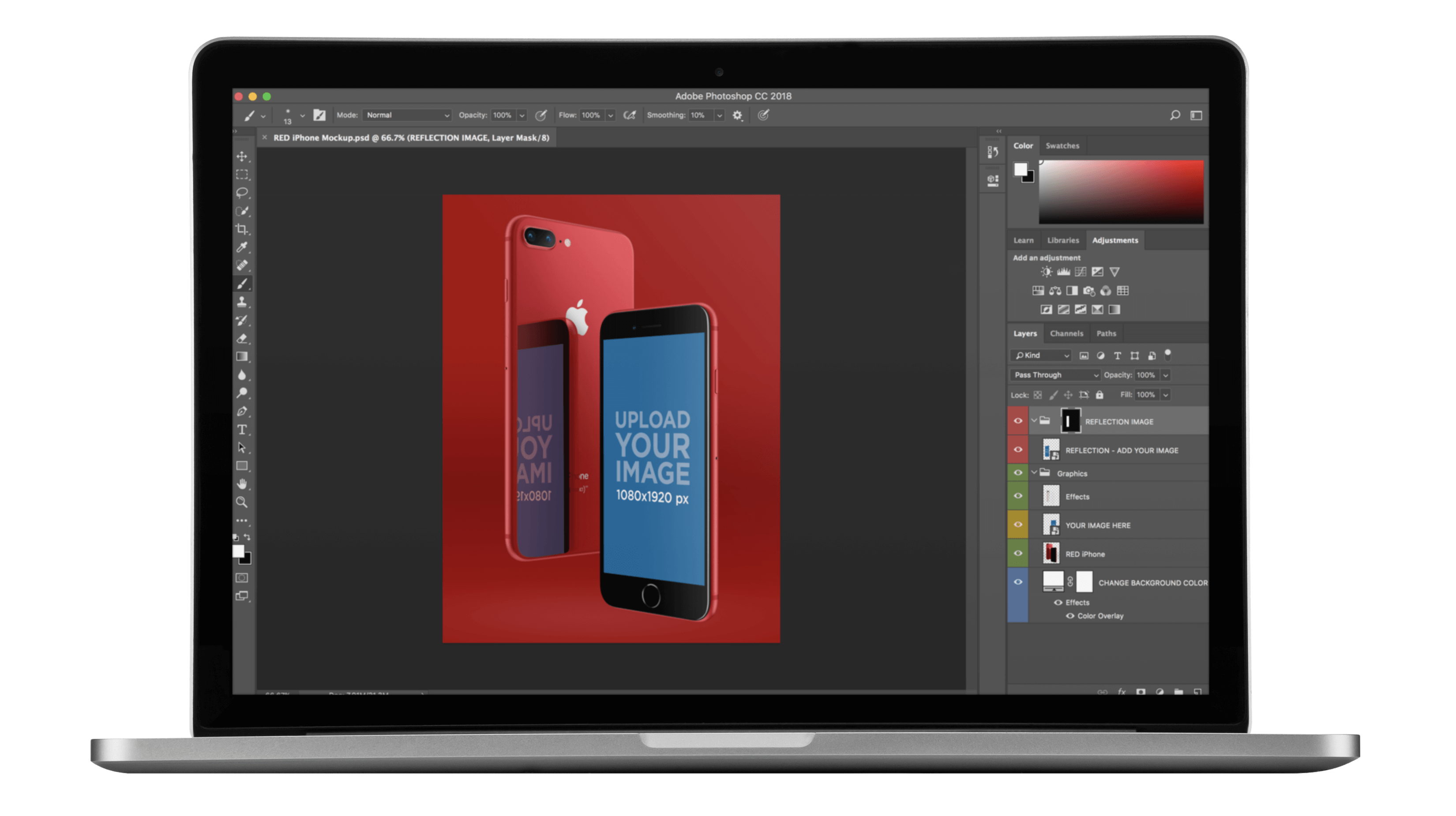 Download Make Red iPhone 8 Mockups in Seconds | Placeit Blog