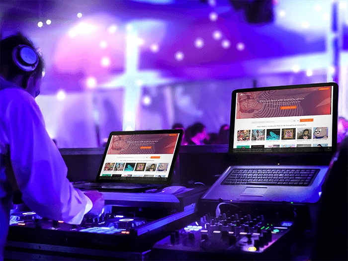 Dj Macbook Mockup Scene