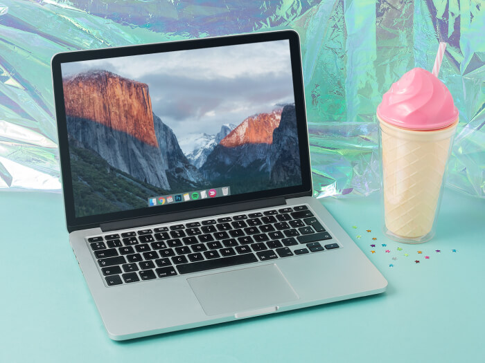 Hipster Macbook Mockup Template