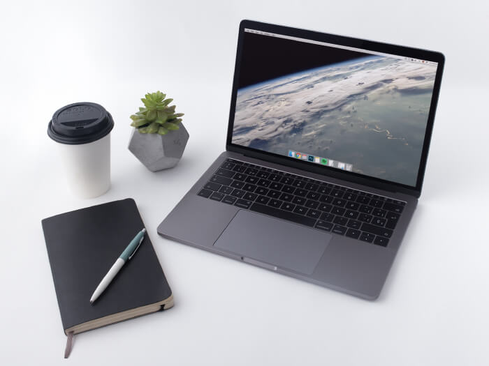 Space Gray Macbook Mockup Template Non Psd