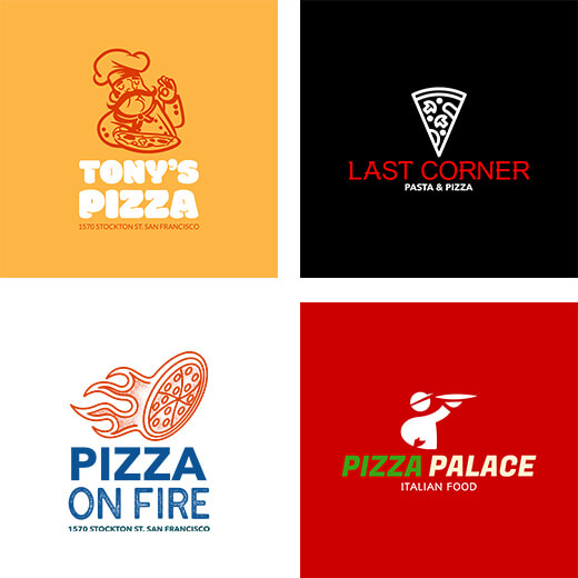 Pizza Icon Logo Design Template Download, pizza Icon Logo Design