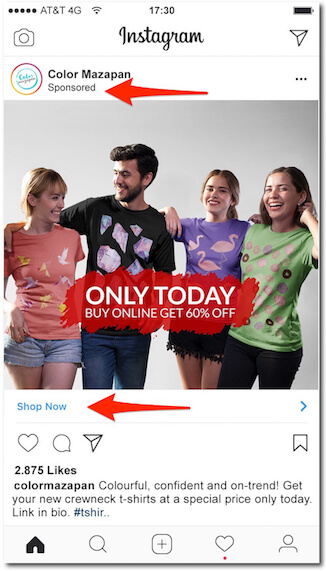 Instagram T Shirt Ad Example Ad Save
