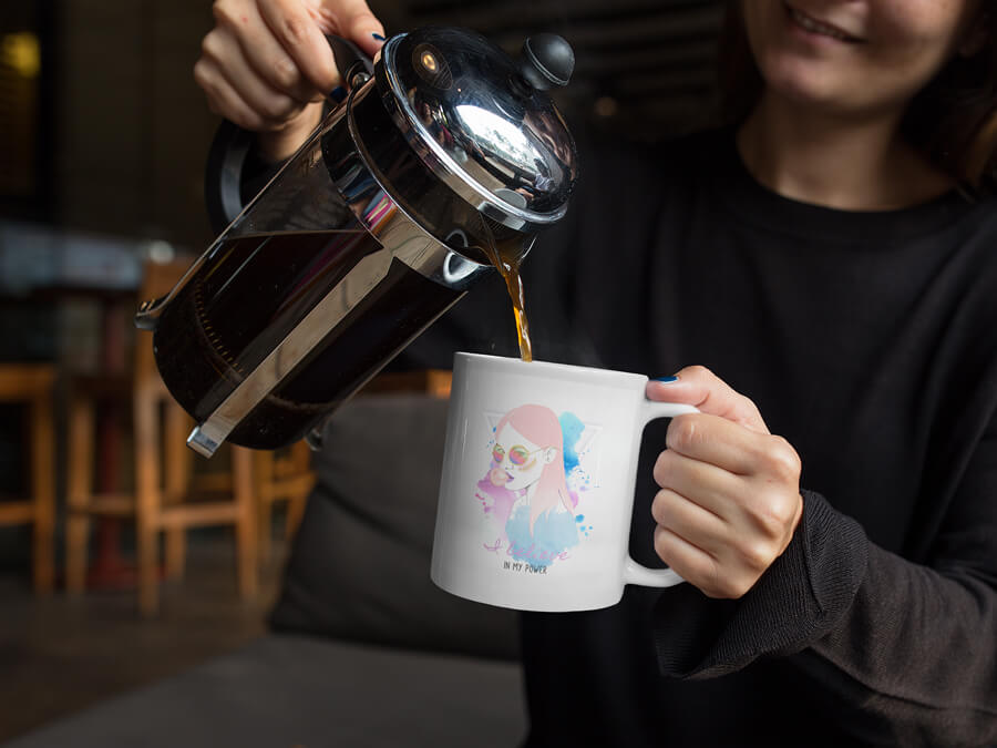 Mug Mockup Of A Woman