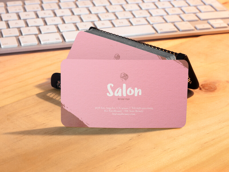 Salon Hairstylist Business Card Mockup