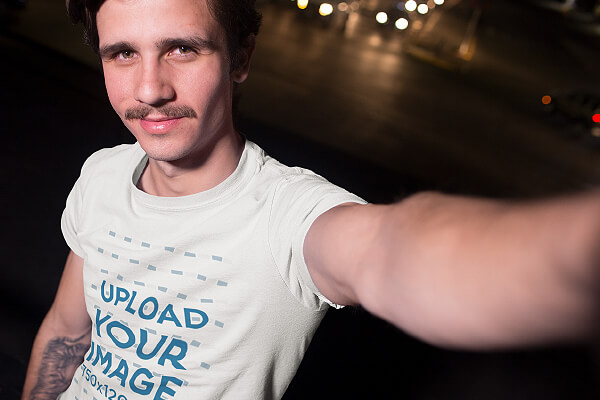 Selfie Hipster Man Mockup