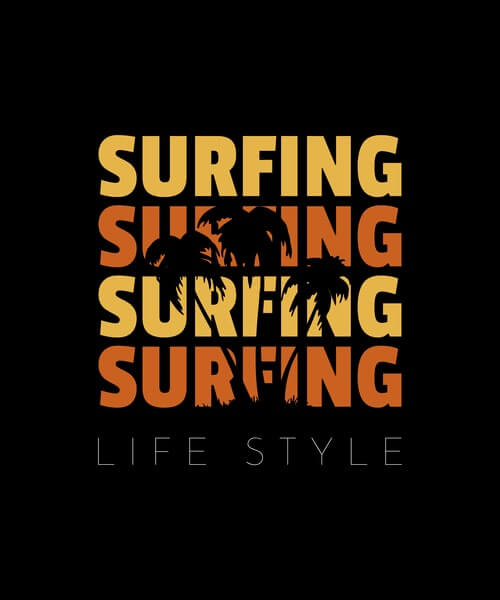 Surfing Tshirt Template