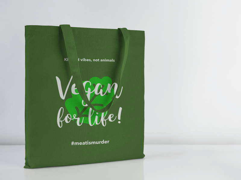 Vegan Life Tote Bag Mockup