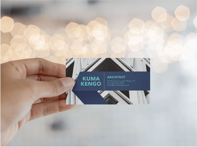 Architecture Business Card Blue