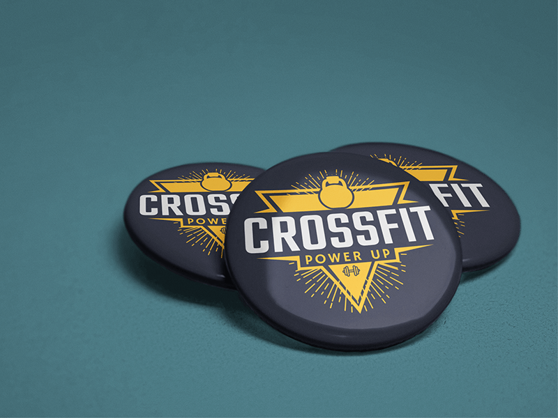 Button Mockup For A Crossfit Gym