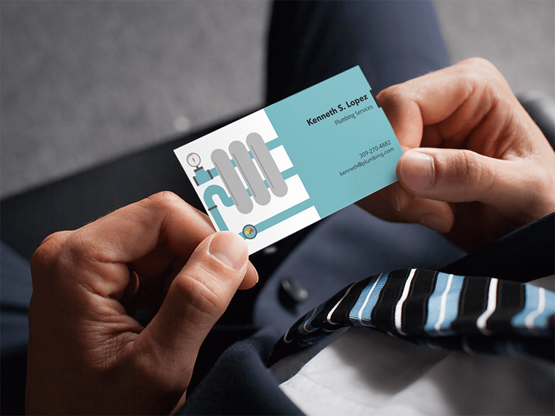 Business Card Maker For Plumbing Businesses