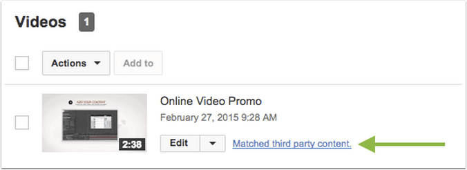 Click The Matched Third Party Content Message