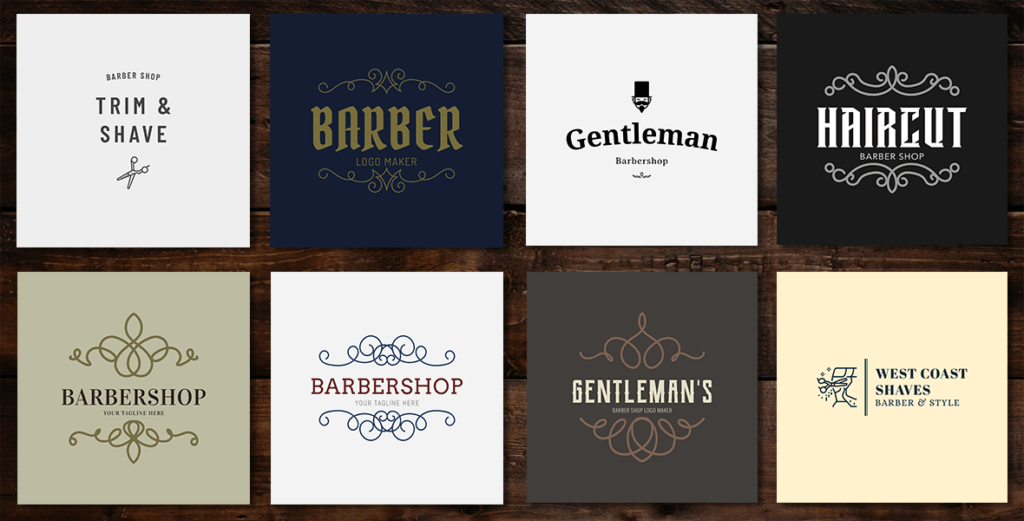 Barbershop Logo Grid