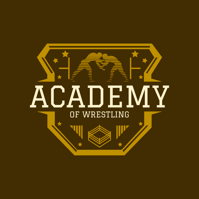 Wrestling Logo Template With Crest Design