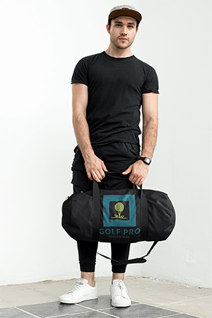 Mockup Of A Gym Bag Modeled By A Handsome Man 23057