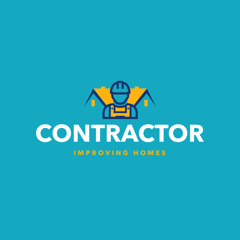 Construction Logo House Worker