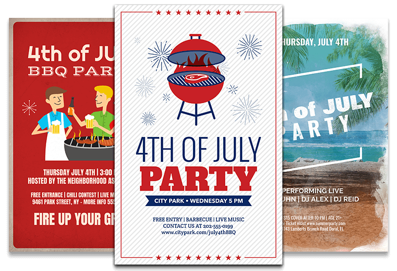 4th Of July Event Flyer Designs