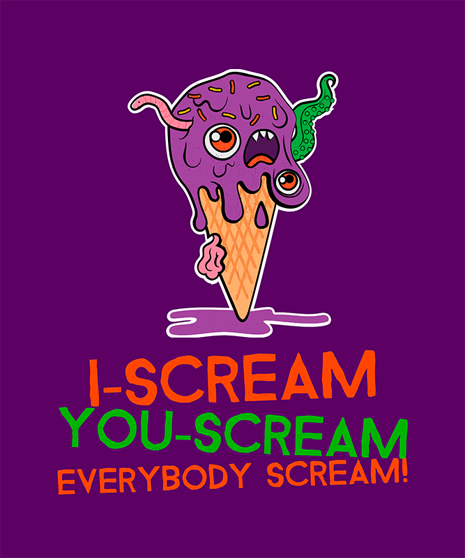 Halloween T Shirt Mockup Featuring A Monstrous Ice Cream Graphic 1563e