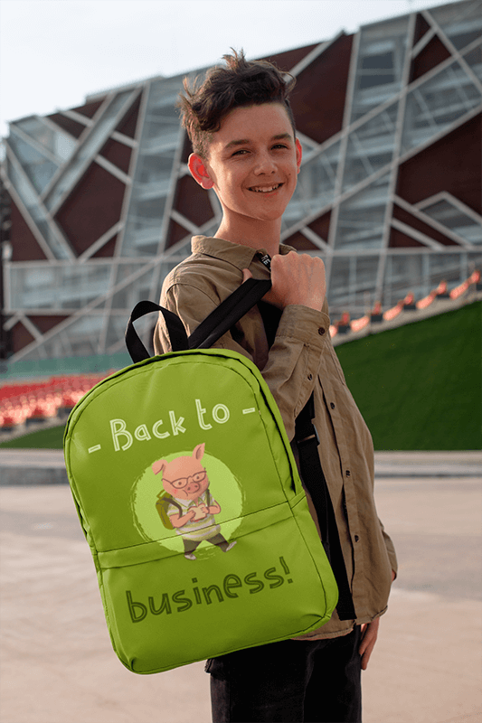 Mockup Of A Teenager Holding A Backpack In Front Of A Modern Building 27702