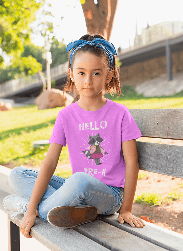 T Shirt Mockup Of A Girl Sitting On A Bench At The Park 28072