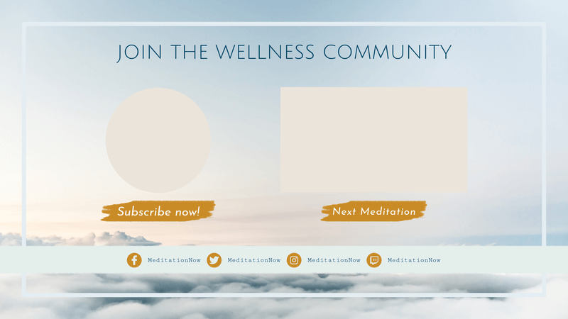 Youtube End Card Design Template For A Wellness Vlog