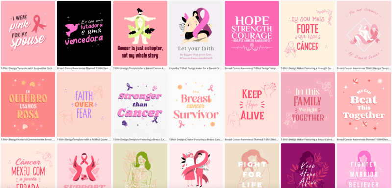 Breast Cancer Quotes T-shirt Women's -SmartPrintsInk Designs