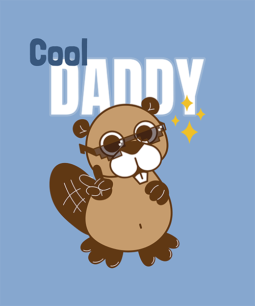 T Shirt Design Generator For A Father With A Beaver Illustration