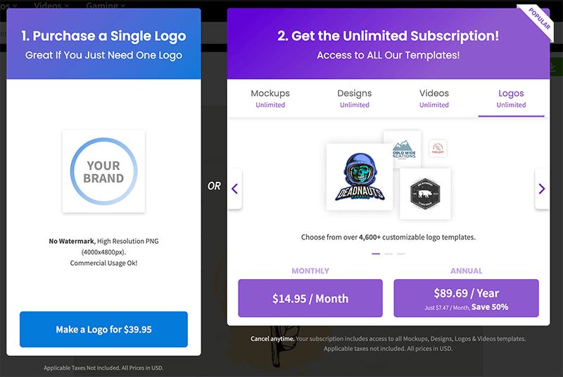 Logo Pricing