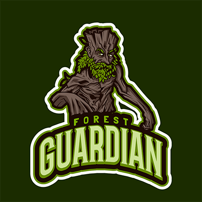 Lol Themed Logo Template Featuring A Tree Warrior Character