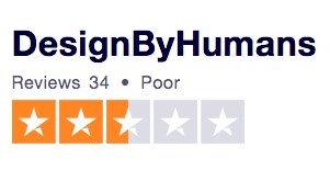Design By Humans Trust Pilot Ranking-best-print-on-demand-websites