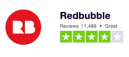 Redbubble Trustpilot Ranking-best-print-on-demand-websites