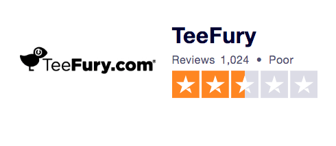 Teefury Trust Pilot Ranking-best-print-on-demand-websites