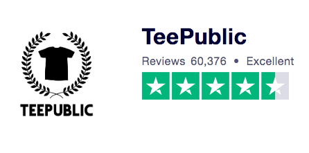 Teepublic Trust Pilot Ranking-best-print-on-demand-websites