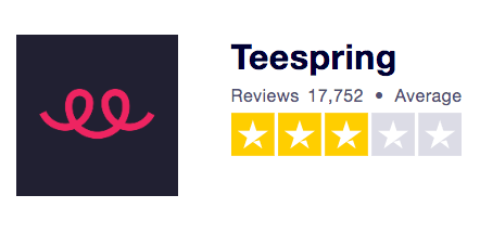 Teespring Trust Pilot Ranking-best-print-on-demand-websites